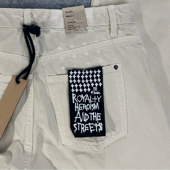 Ksubi Women's Nine 0++ Off White High Rise Ankle Crop Jean. Sz: 28 - Picture 4 of 9